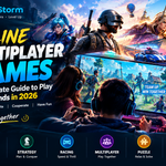 Online Multiplayer Games 2026 featuring competitive gaming, co-op adventures, racing, strategy and casual gameplay